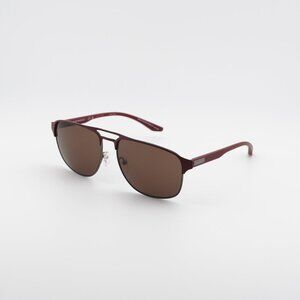 Emporio Armani EA2144 336673 Sunglasses Burgundy Rectangle Frame, Brown Lenses